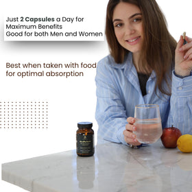 LONLIFE MaxPerform Horny Goat Weed & Maca Root Supplement with herbal background