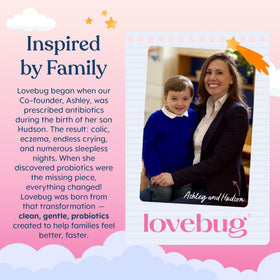 LOVEBUG Infant Probiotics 0-6 Months organic powder side view