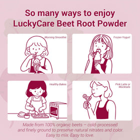 Luckycare Organic Beet Root Powder with oatmeal