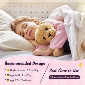 LUCNVEM Kids Magnesium Glycinate Sleep Liquid Drops with a measuring dropper
