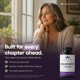 Luma Nutrition Pure Resveratrol Supplement 600mg close-up of capsules