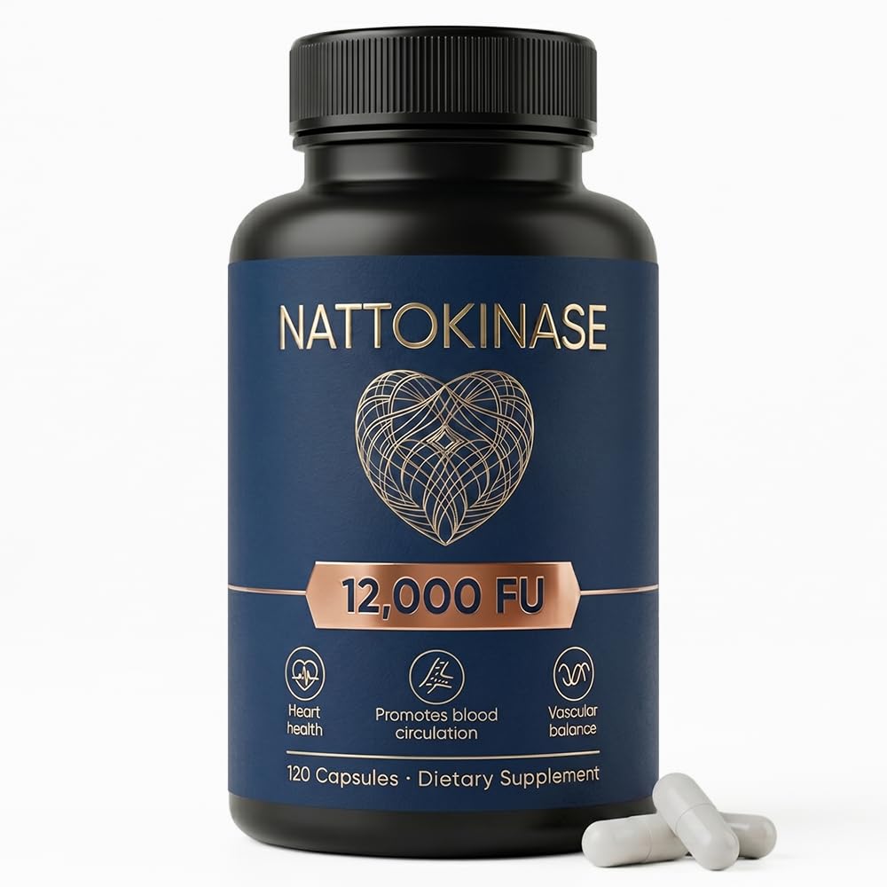 LUNESSA Nattokinase 12000 FU supplement bottle front view