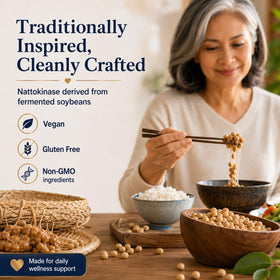 LUNESSA Nattokinase 12000 FU supplement in a health routine setting