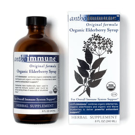 Maine Medicinals Organic Elderberry Syrup 8 oz bottle front view