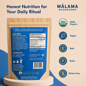 MALAMA MUSHROOMS Organic Lion's Mane Mushroom Extract Powder packaging