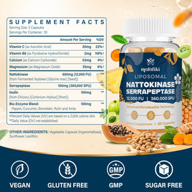 Marafiki Liposomal Nattokinase Supplement side view showing capsule details