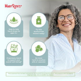 MARYRUTH'S Nootropic Focus Supplement in a glass of water