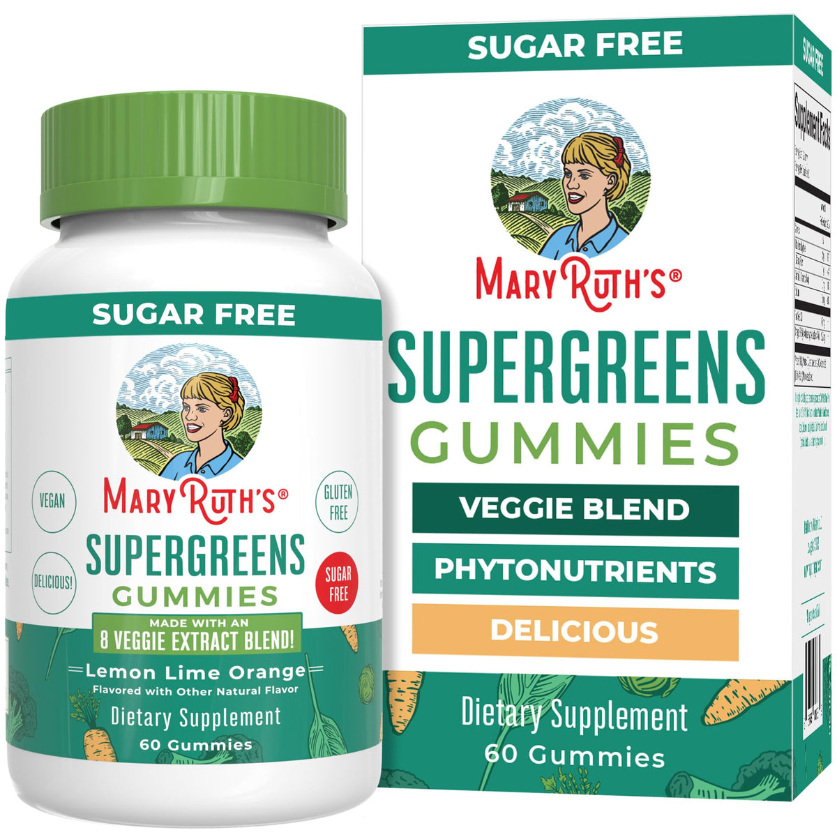 MARYRUTH'S Super Greens Gummies bottle front view