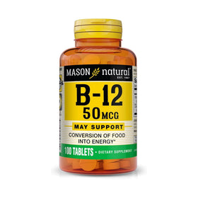 MASON NATURAL Vitamin B12 50 mcg with Calcium 100 Tablets front view