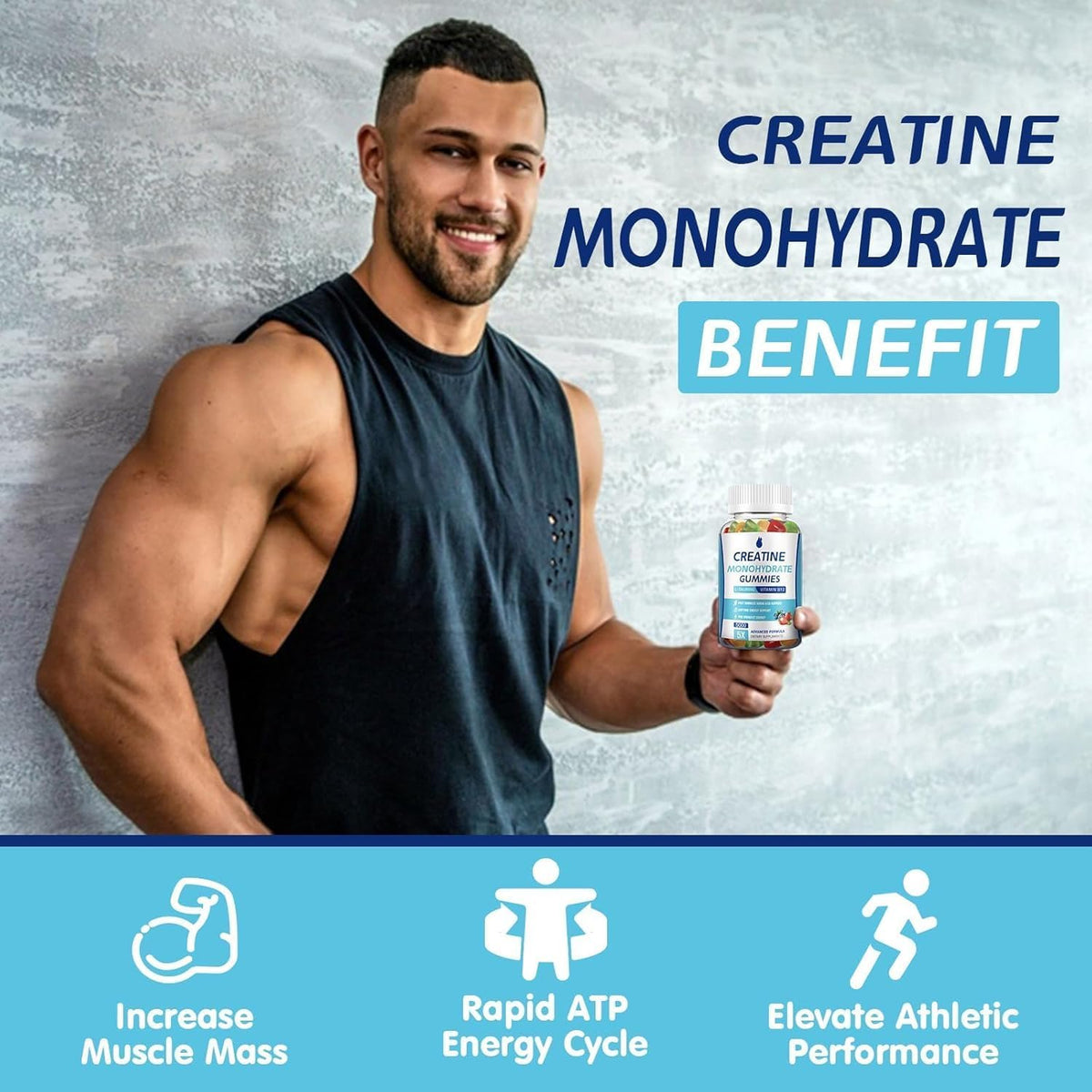 MaxHemp Creatine Gummies nutritional information on the label