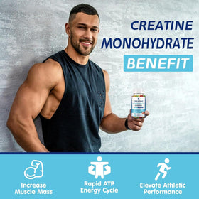 MaxHemp Creatine Gummies nutritional information on the label