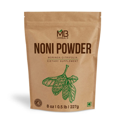 MB Herbals Noni Powder 8 oz front view packaging