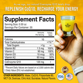 MBS Biotechnology Liquid CoQ10 120mg bottle side view
