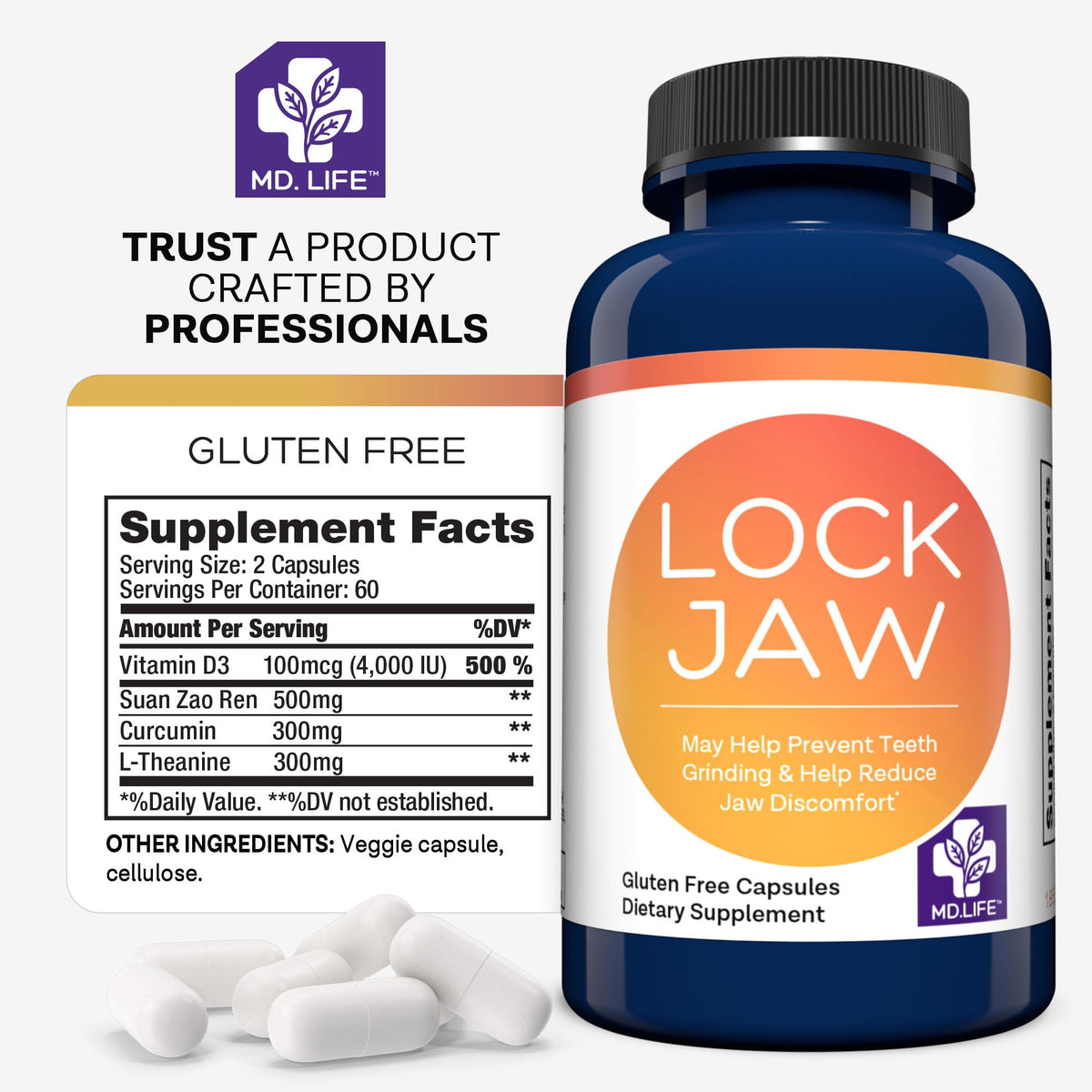MD.LIFE Lock Jaw Assistance ingredients list