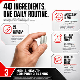 Mdrive Multi Men's Daily Multivitamin 90ct bottle with label