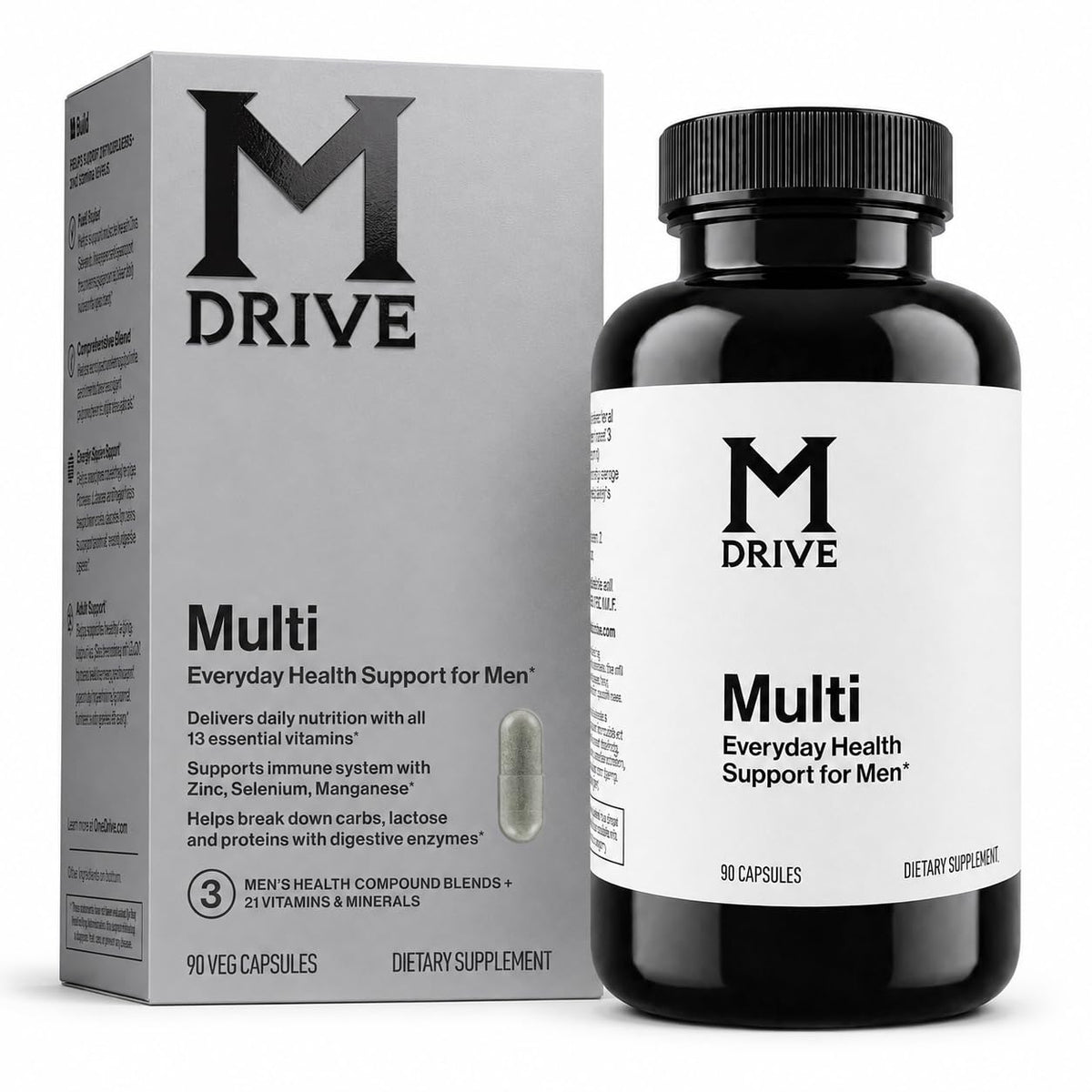 Mdrive Multi Men's Daily Multivitamin 90ct front view