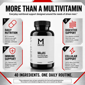 Mdrive Multi Men's Daily Multivitamin 90ct side view