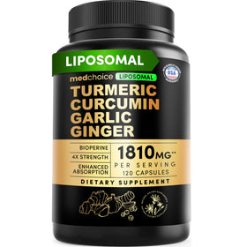 MEDCHOICE Liposomal Organic Turmeric Curcumin 120ct front view