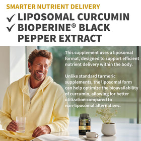 MEDCHOICE Liposomal Organic Turmeric Curcumin with black pepper