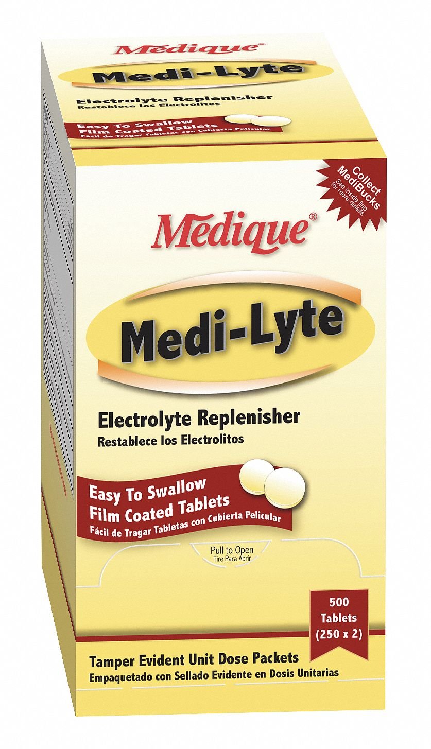 Medique Medi-Lyte Electrolyte Replenisher 500 tablets box front view
