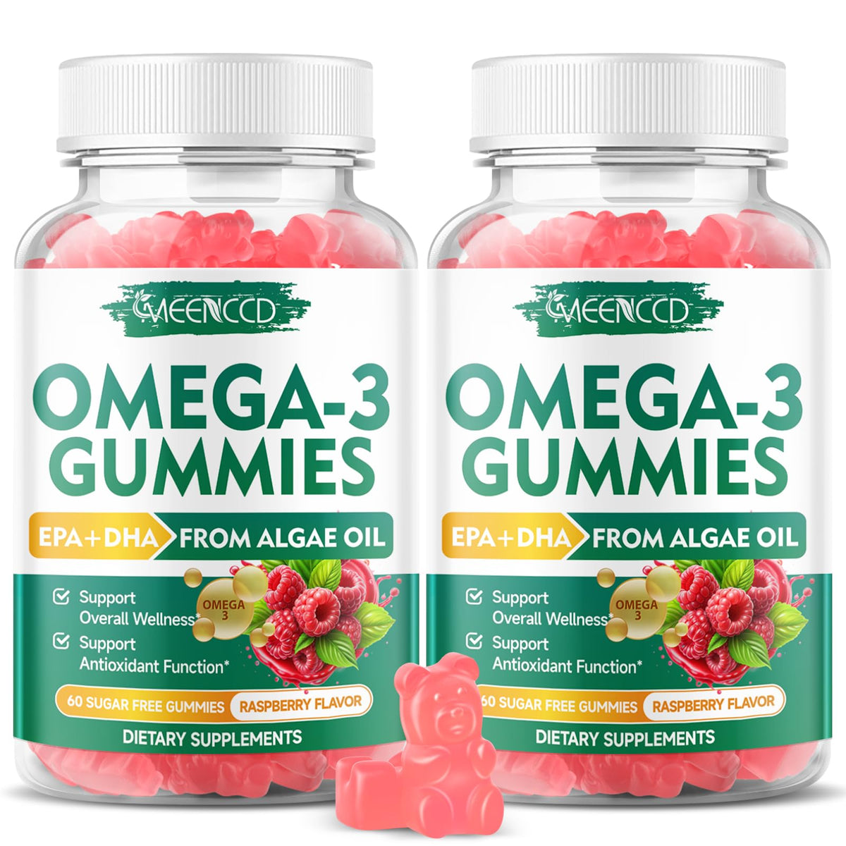 MEENCCD Omega-3 Gummies 1000mg front view packaging