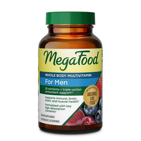 MegaFood Whole Body Multivitamin for Men 60 Capsules front view