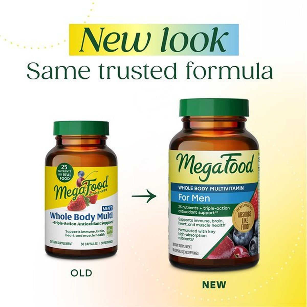 MegaFood Whole Body Multivitamin for Men bottle with label