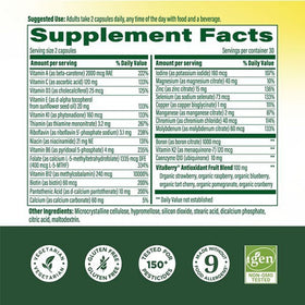 MegaFood Whole Body Multivitamin for Men capsules on a wooden surface