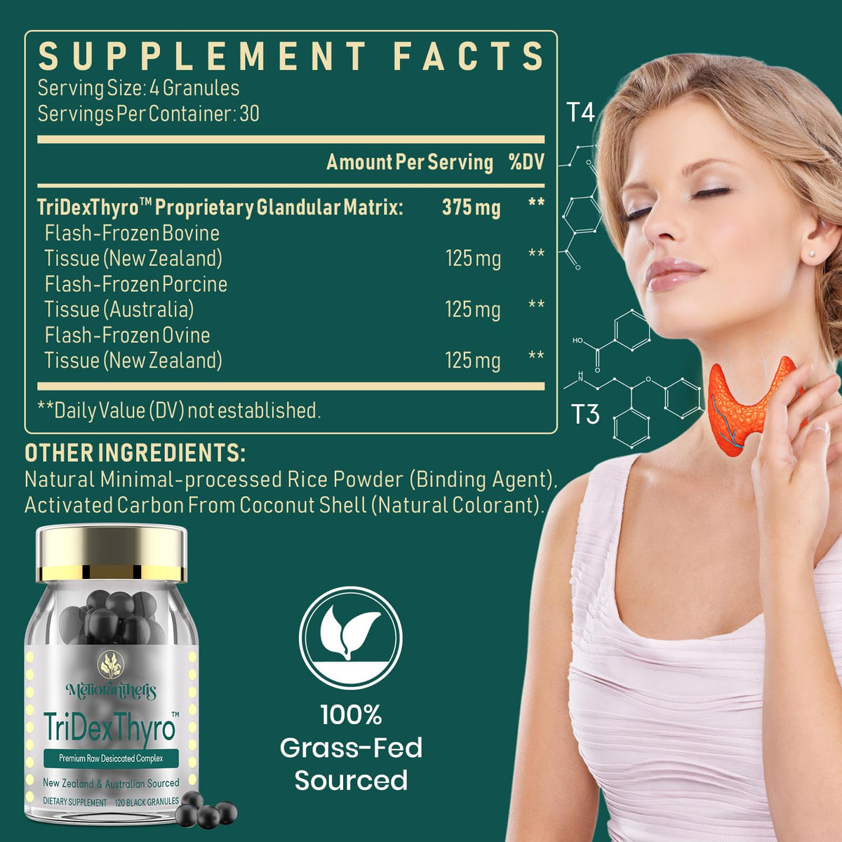 Meliorantheris TriDexThyro™ 180 capsules bottle