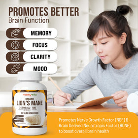 MERRY VITA Lion’s Mane Supplement in a lifestyle setting