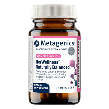 Metagenics HerWellness Naturally Balanced 30 Capsules front view
