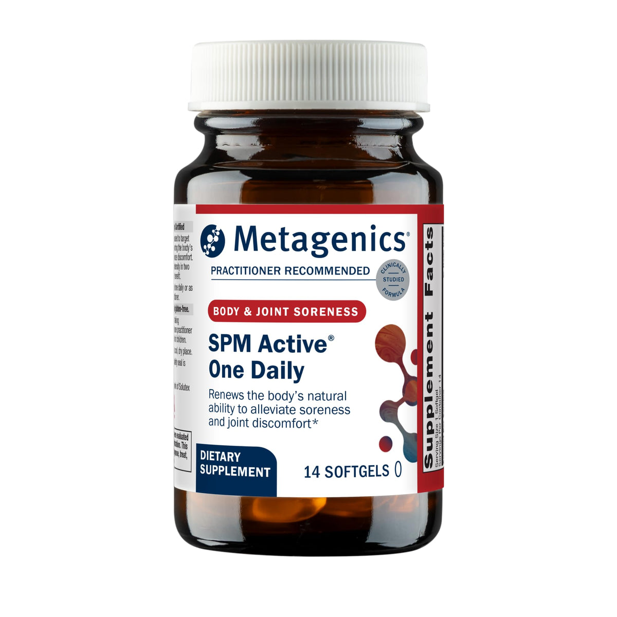 Metagenics SPM Active One Daily Supplement 14 Softgels front view