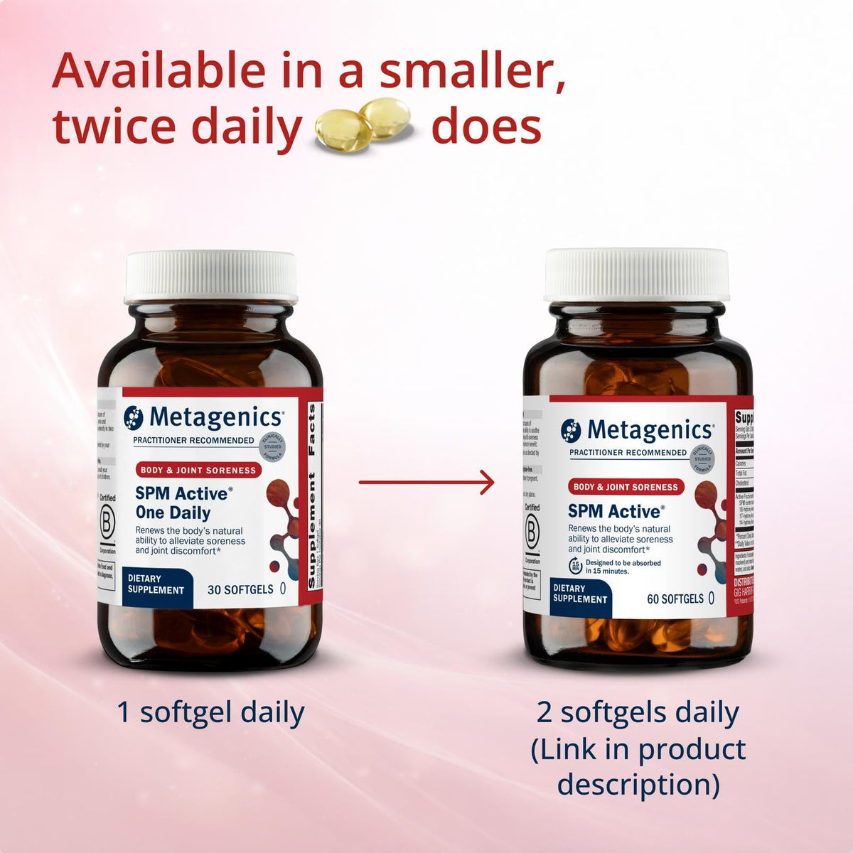 Metagenics SPM Active One Daily Supplement with natural background
