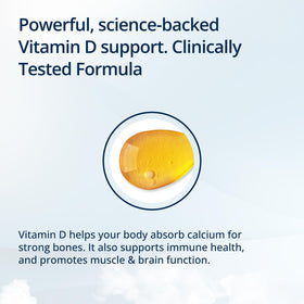Metagenics Vitamin D3 5000 IU Supplement bottle with softgels