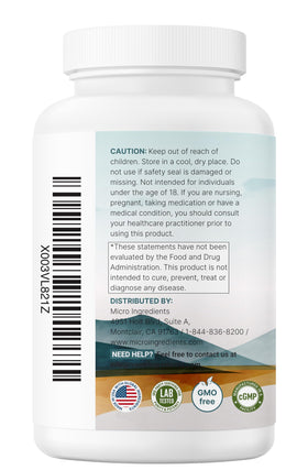 Micro Ingredients Magnesium Glycinate 500mg capsules close-up
