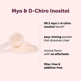 Micro Ingredients Myo-Inositol & D-Chiro Inositol Powder 1lb back view with nutritional information