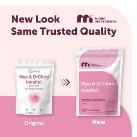 Micro Ingredients Myo-Inositol & D-Chiro Inositol Powder 1lb side view