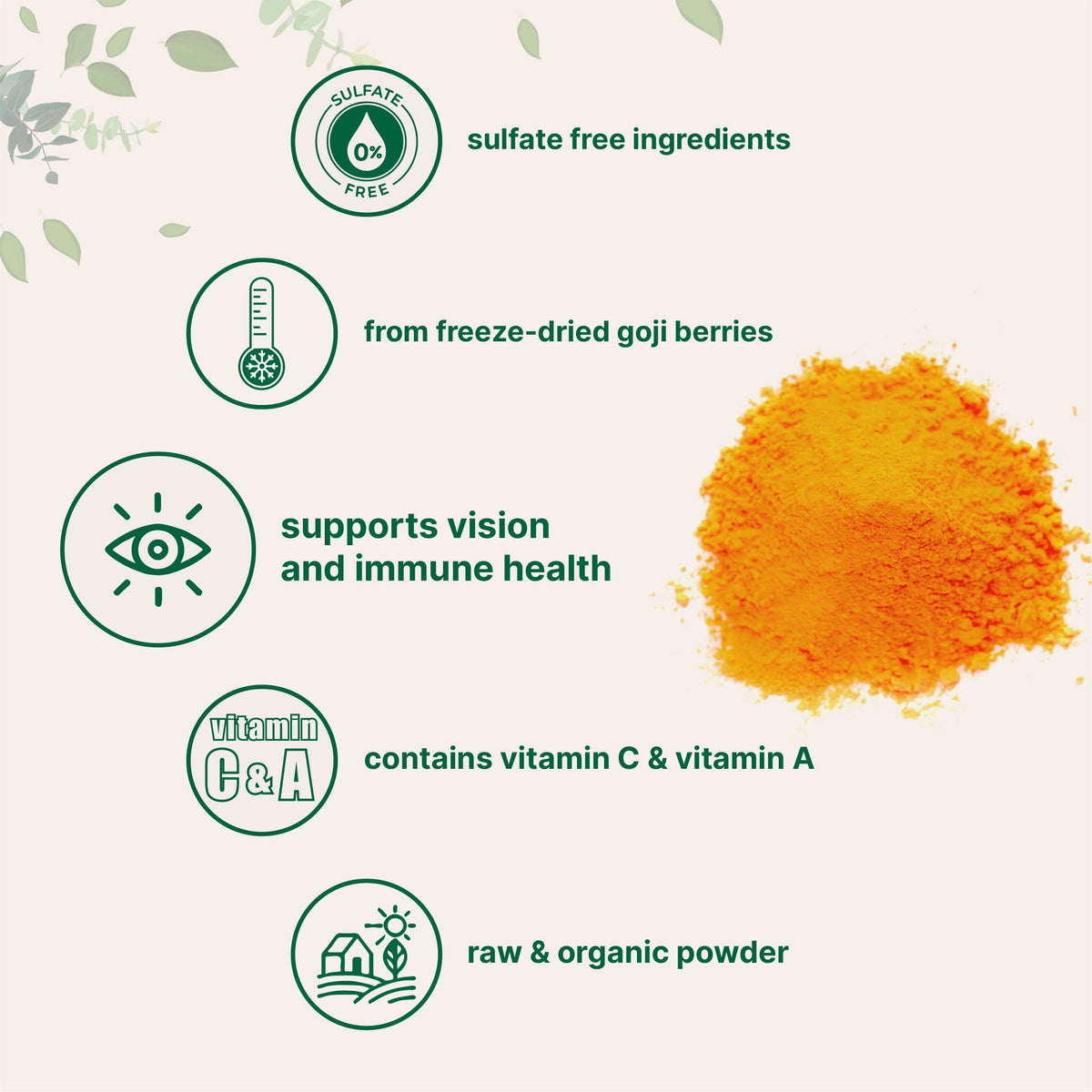 Micro Ingredients Organic Goji Powder in a bowl with fresh berries