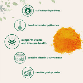 Micro Ingredients Organic Goji Powder in a bowl with fresh berries