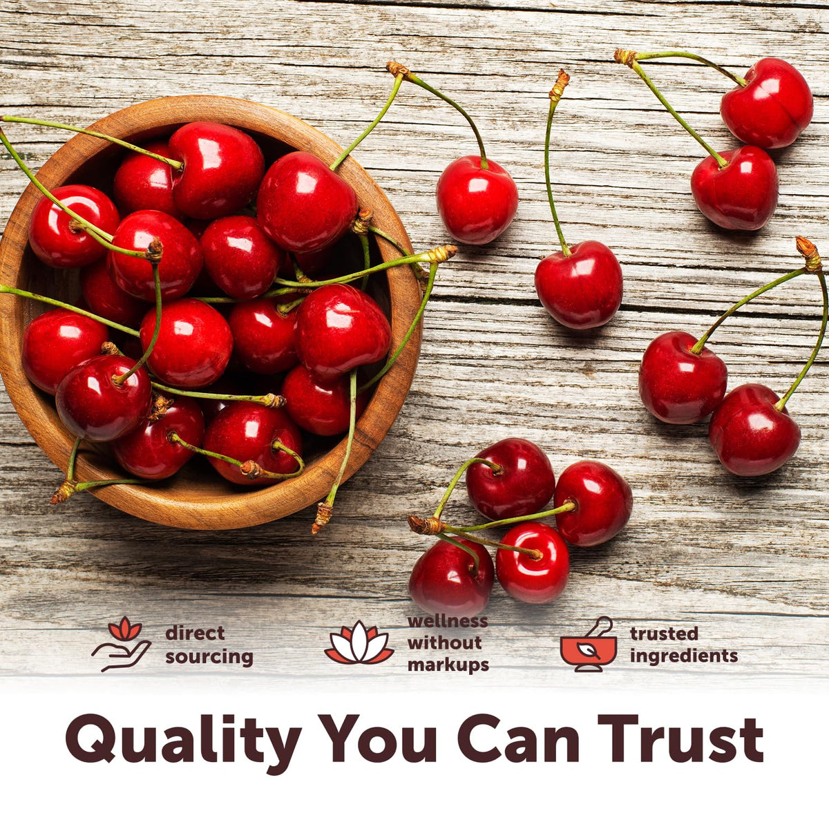 Micro Ingredients Tart Cherry+ softgels on a table