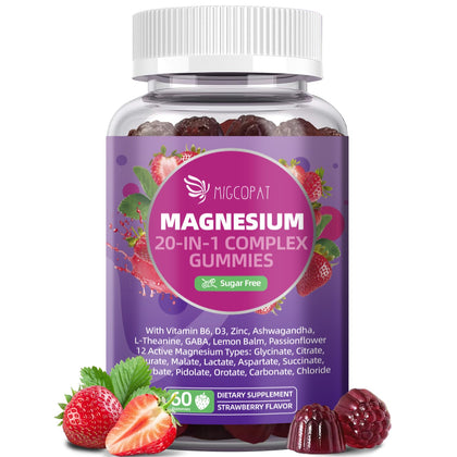 Migcopat Magnesium Complex Gummies 20-in-1 front view
