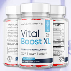 MJO Vital support XL Gummies side view showing natural ingredients