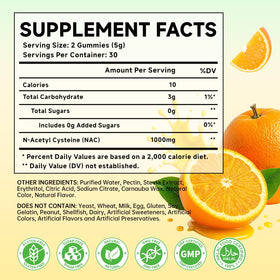 MOORGUMY NAC Gummies 1000mg bottle and gummies