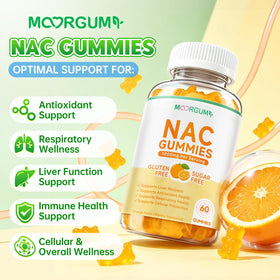 MOORGUMY NAC Gummies 1000mg side view showcasing gummy texture