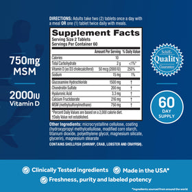 Move Free Advanced ingredients list