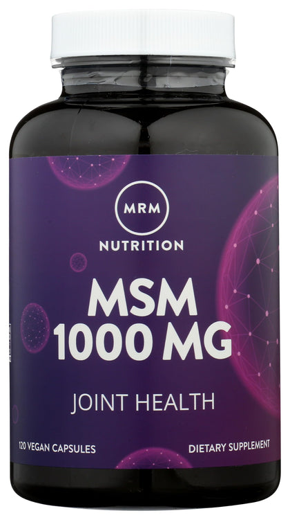 MRM MSM 1000mg Vegan Capsules bottle front view