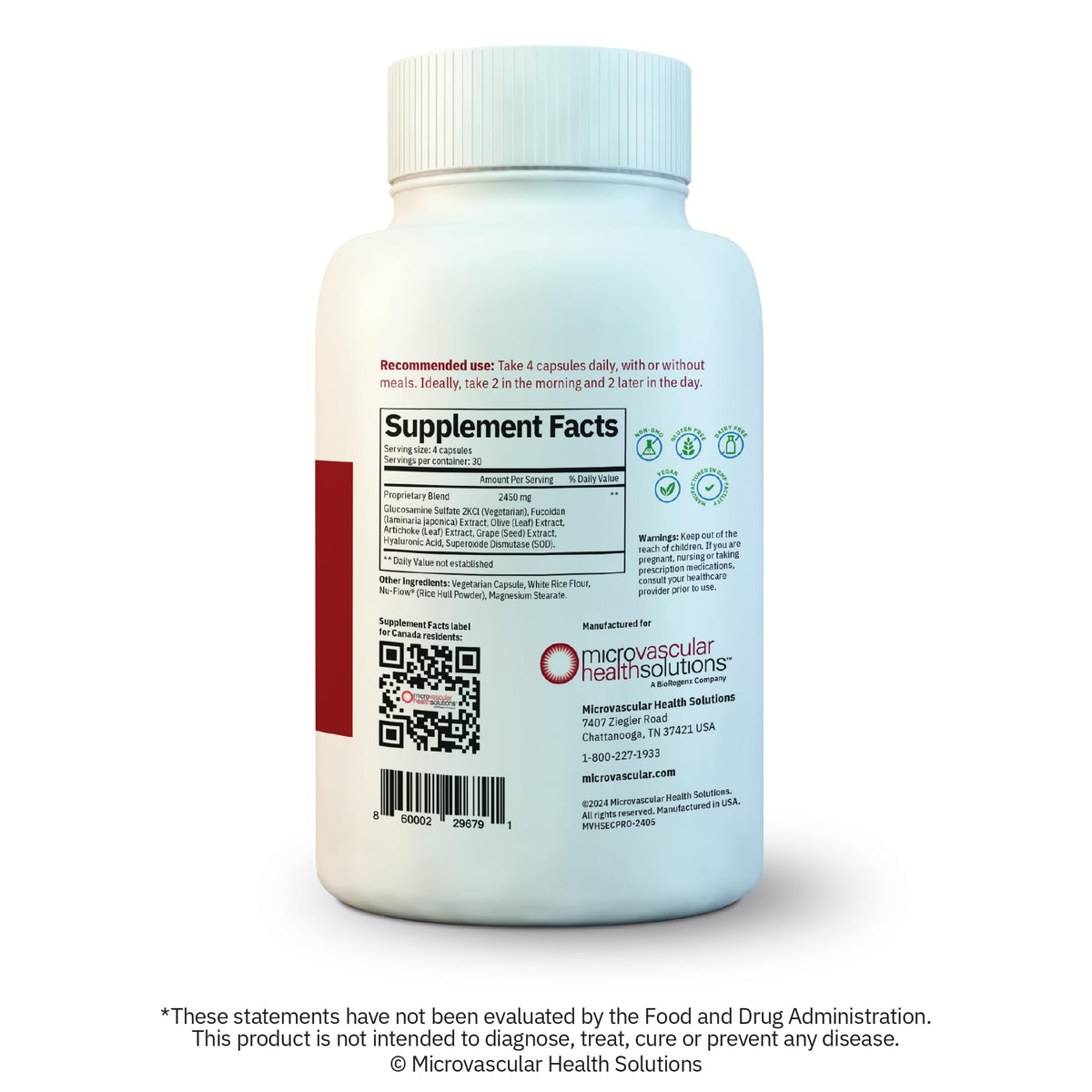 MYBODYRX Endocalyx Pro supplement bottle with natural ingredients background