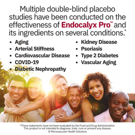 MYBODYRX Endocalyx Pro supplement capsules in a hand for size reference