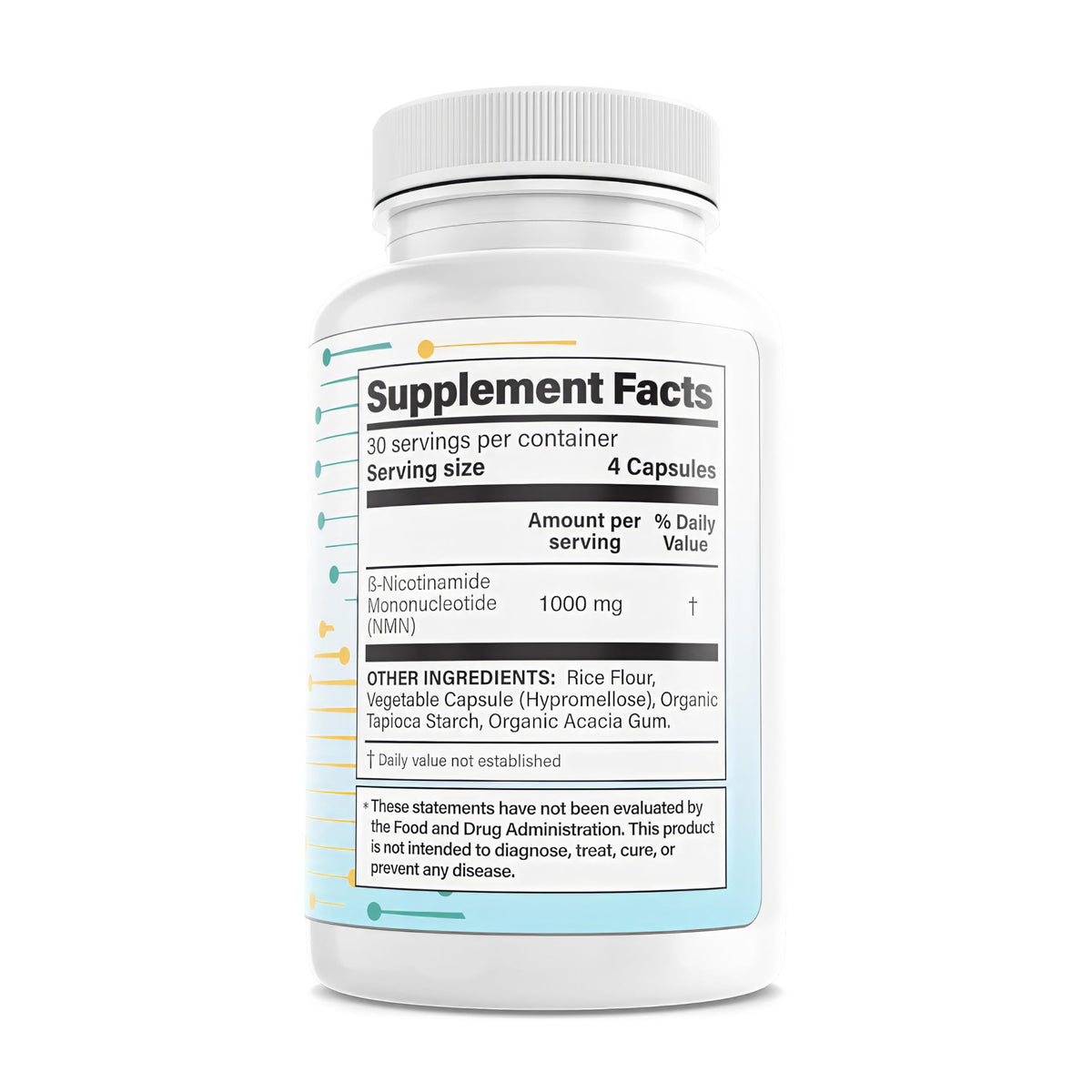 MyGevity NMN 1000mg bottle side view