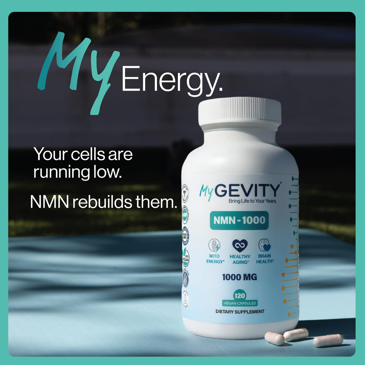 MyGevity NMN 1000mg product packaging